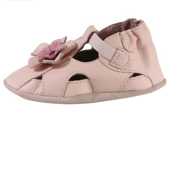 NIB Robeez Mini Shoes Infant Girl's Pretty Pansy Soft Sole Shoes 12-18 months - Picture 4 of 10